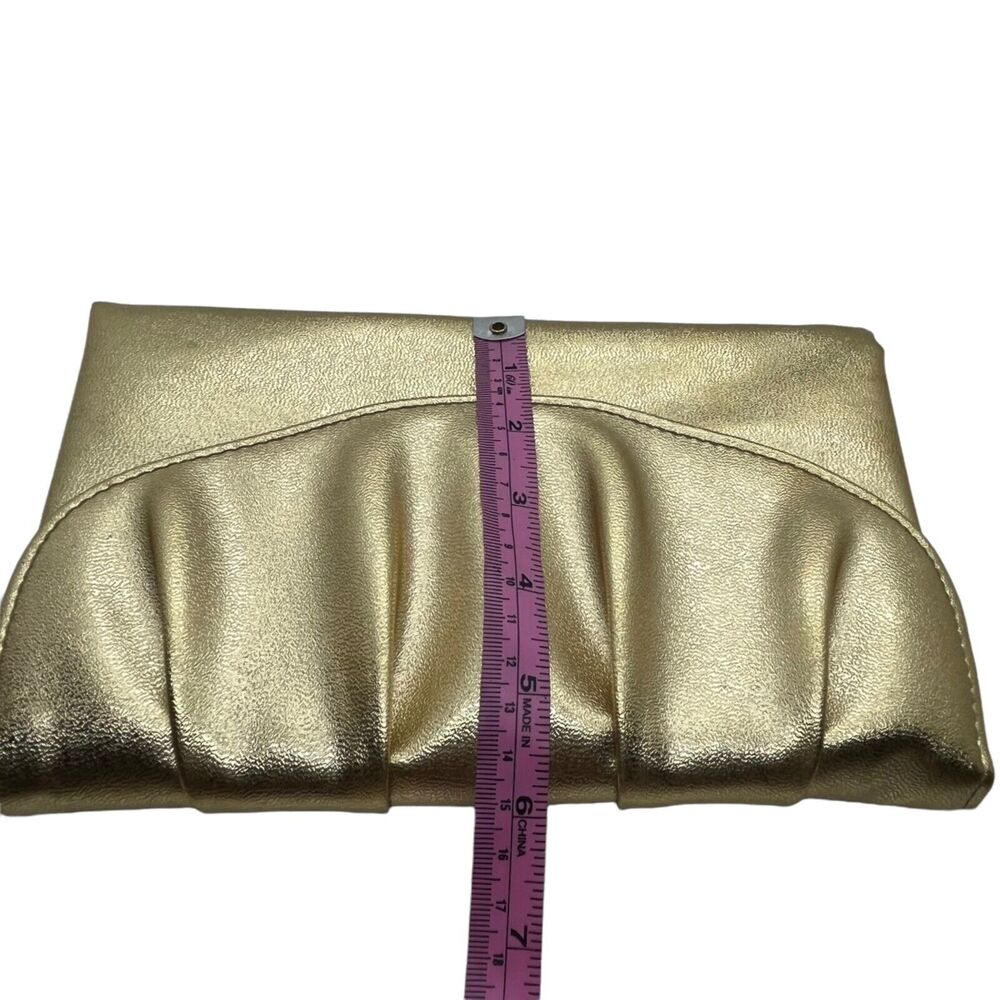 Avon Polished Gold Evening Bag 1978 Pleated Clutch Purse Party New Years w/ Box - Picture 11 of 16